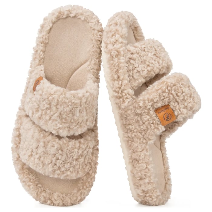 Women's Open-Toe Double-Strap Slippers