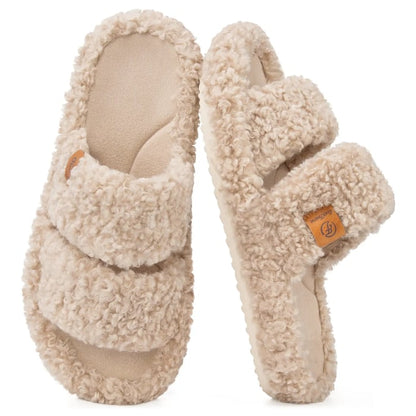 Women's Open-Toe Double-Strap Slippers