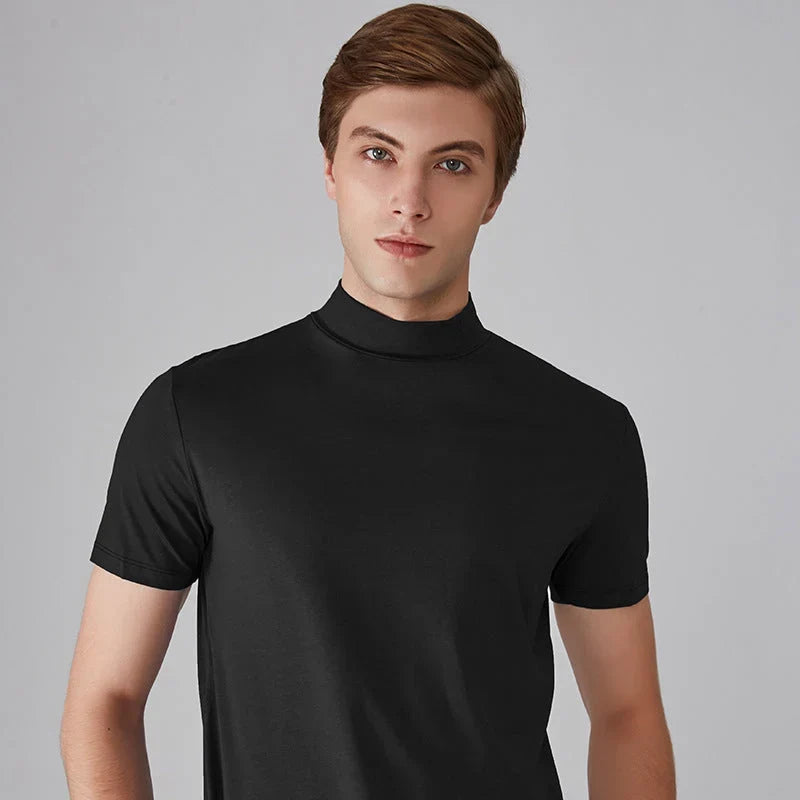 Men’s Fitted High-Neck T-Shirt