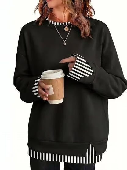 Women’s Layered Look Relaxed Sweatshirt