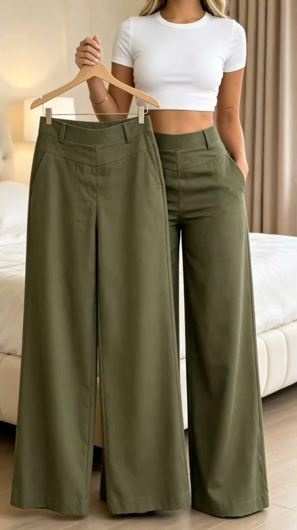 Women's High-Rise Wide-Leg Pants
