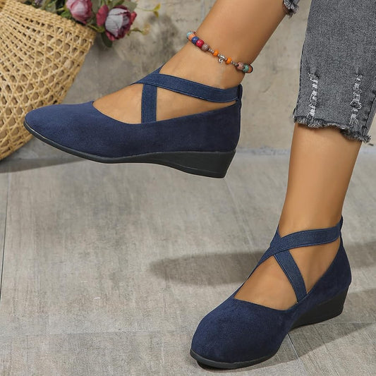 Women’s Comfortable Strap Wedge Walking Shoes