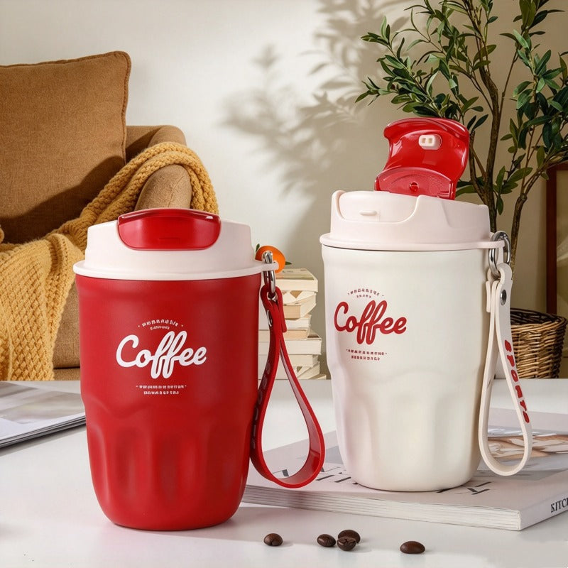 Portable Coffee Cup with Temperature Display