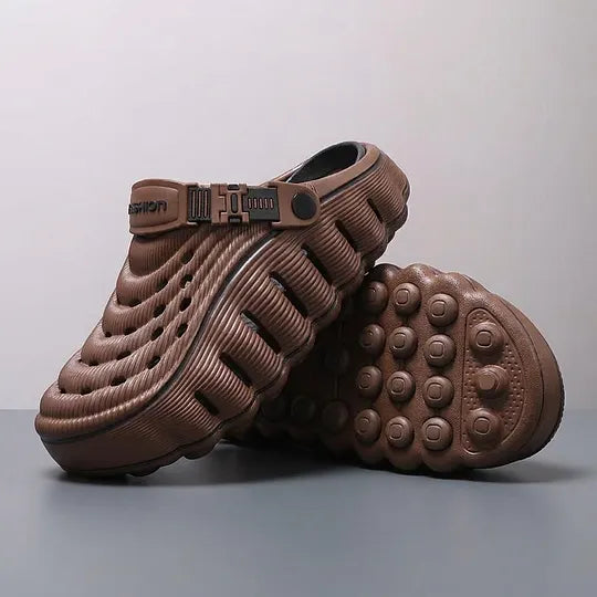 Men's Closed-Toe Clogs with Strap Detail