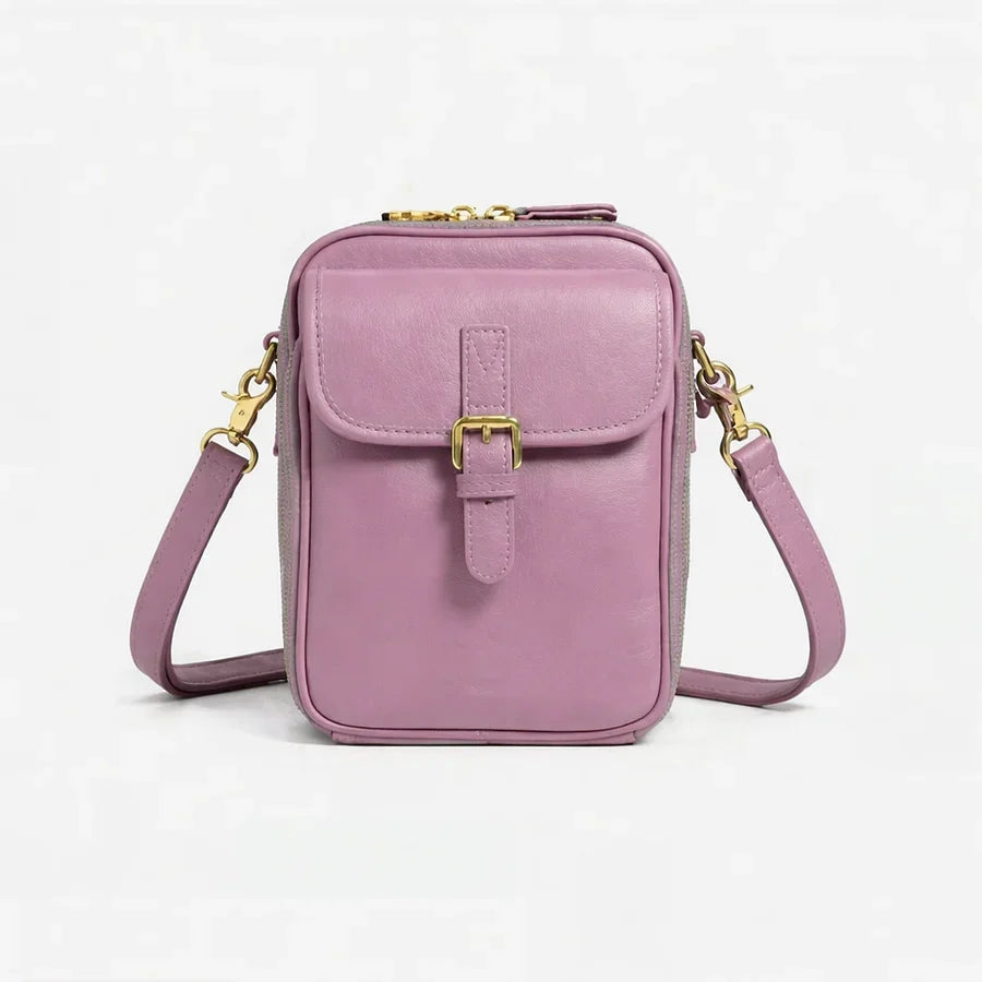 Women’s Compact Leather-Look Crossbody Handbag