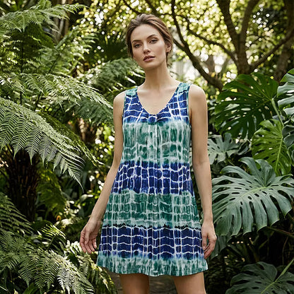 Women’s Sleeveless V-Neck Printed Dress