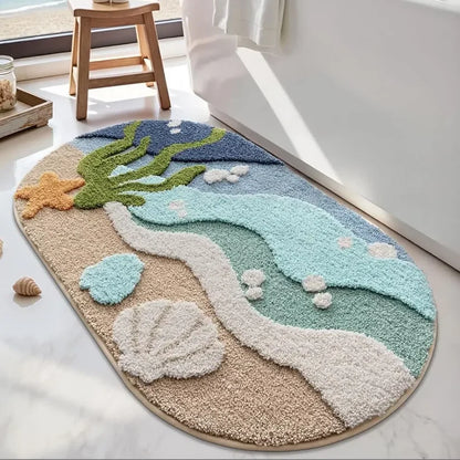 Coastal Beach Bath Mat