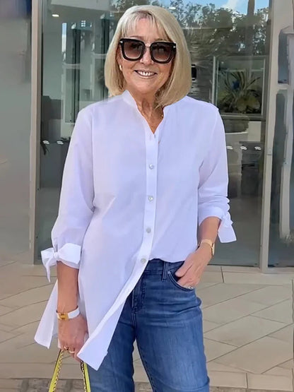 Women’s Button Front Longline Swing Shirt Jacket