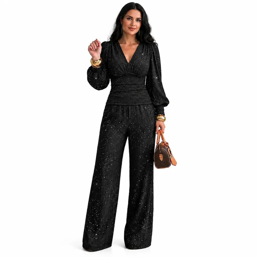 Women's Two-Piece V-Neck Outfit