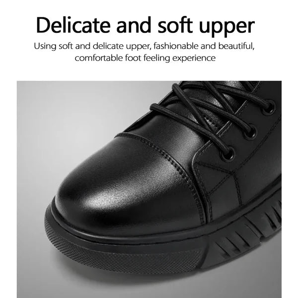 Men's Lace-Up Buckle Strap Boots