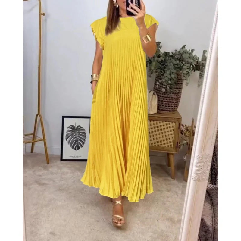 Women's Pleated Maxi Dress