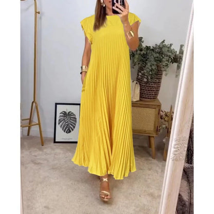 Women's Pleated Maxi Dress