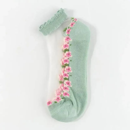 Women's Floral Lace No-Show Socks