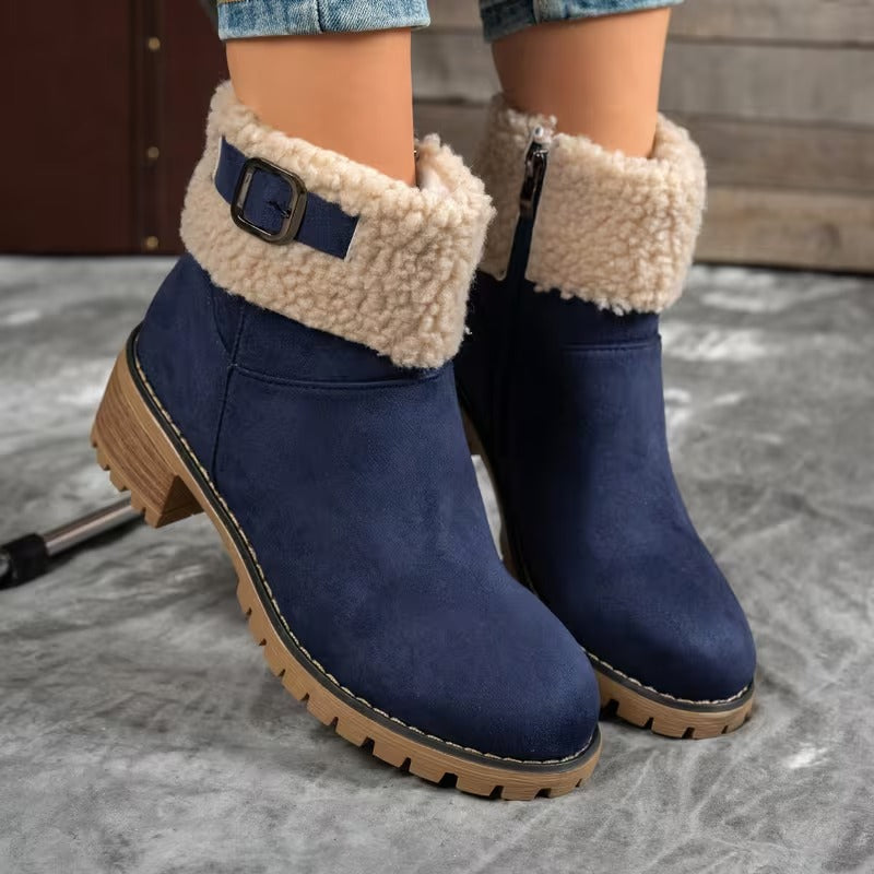 Women's Cuff Buckle Ankle Boots