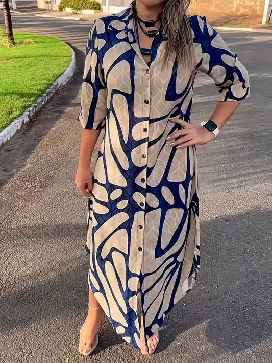 Geometric Print Tunic Dress