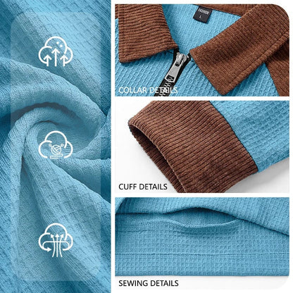 Men's Textured Quarter-Zip Pullover