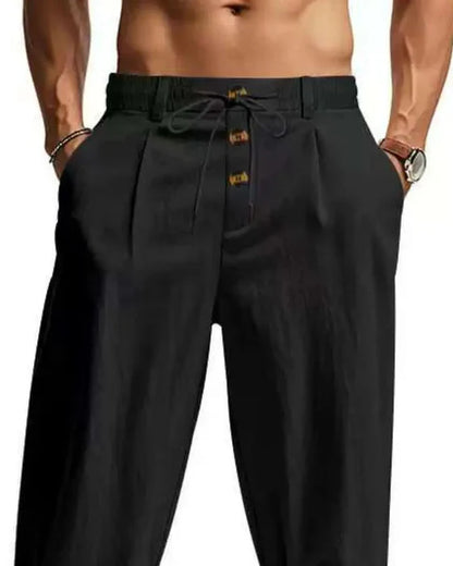 Men’s Casual Drawstring Straight Leg Pants