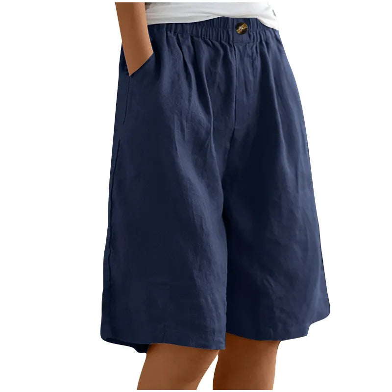 Women's Elastic Waist Bermuda Shorts