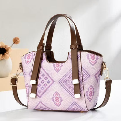 Women's Patterned Tote Bag with Shoulder Strap