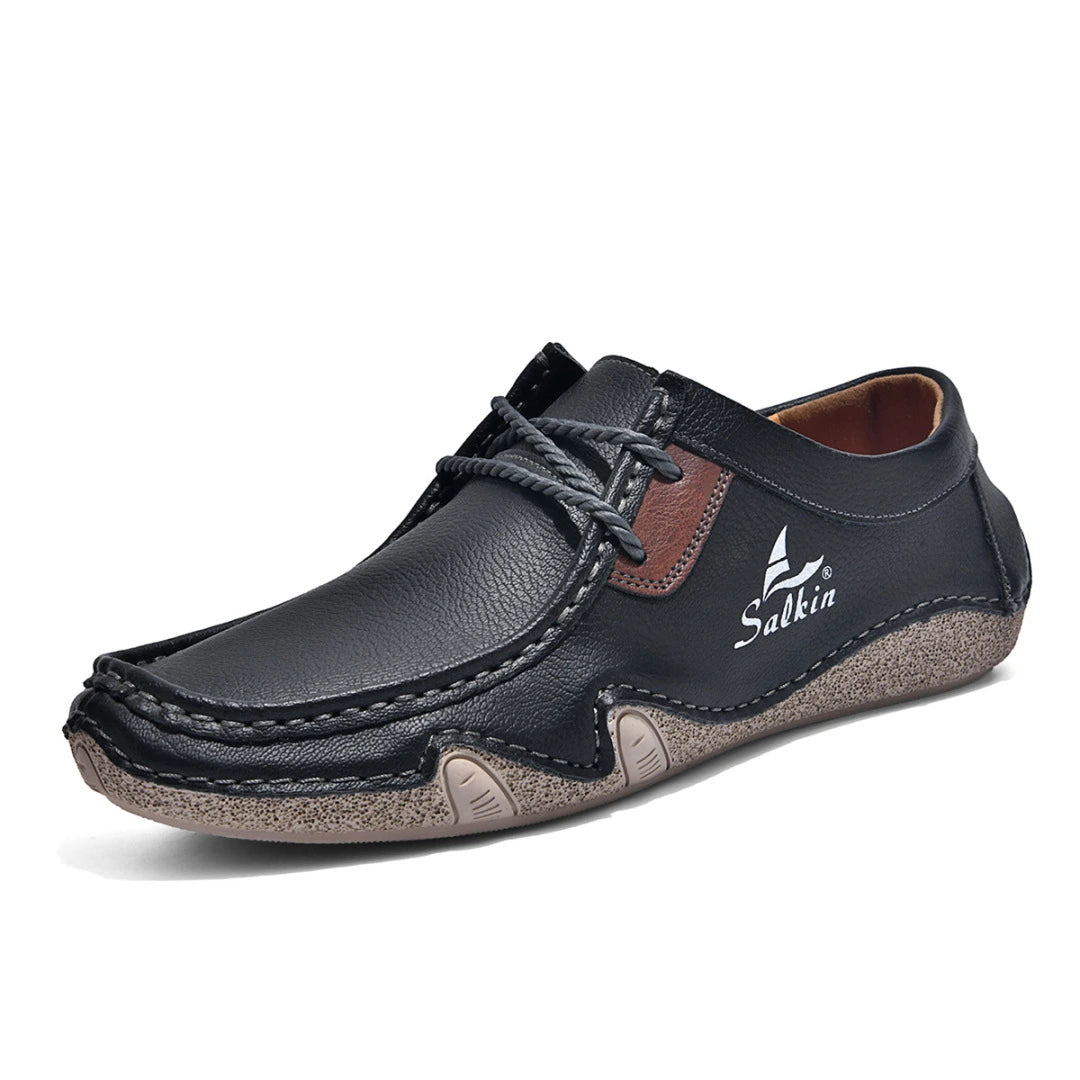 Men's Stitched Lace-Up Casual Shoes