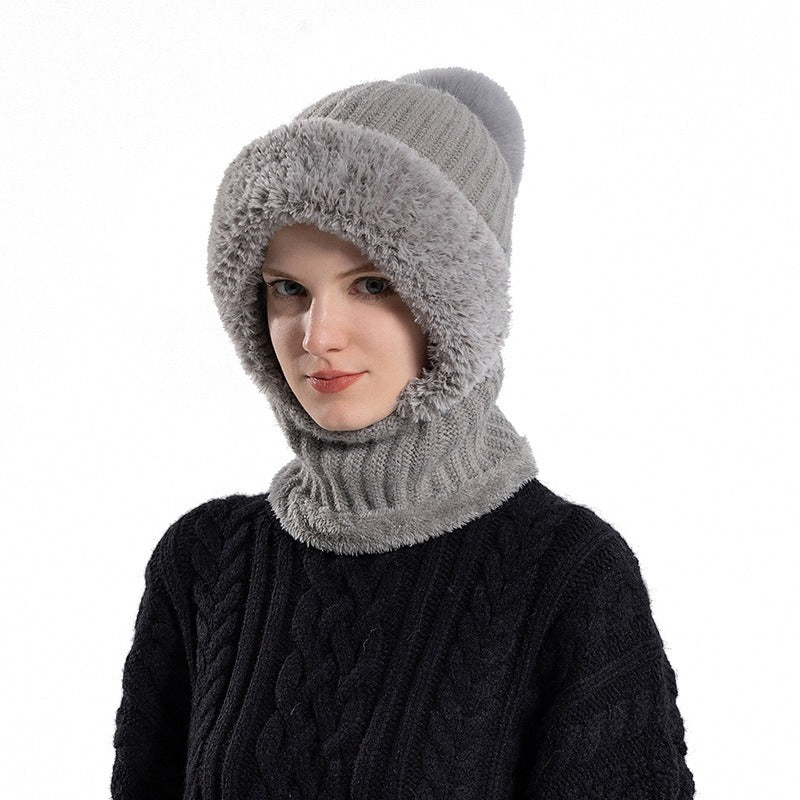 Women's Knit Hat with Neck Cover