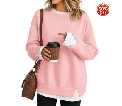 Women’s Layered Look Relaxed Sweatshirt
