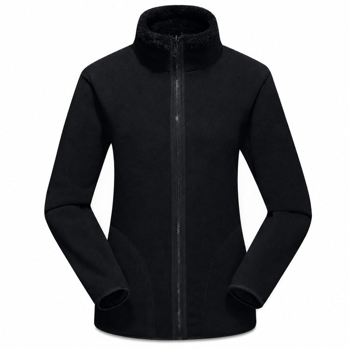 Unisex Reversible Zip-Up Jacket with Stand Collar