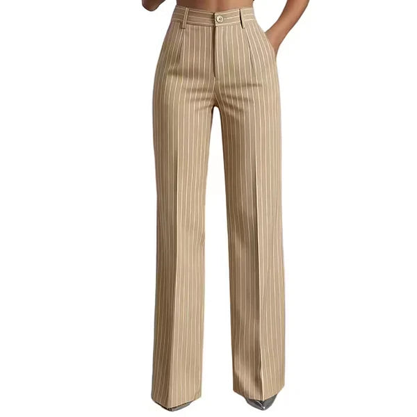 Women’s Vertical Stripe Wide-Leg Pants