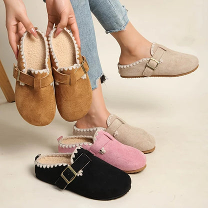 Women’s Plush-Lined Round-Toe Mules