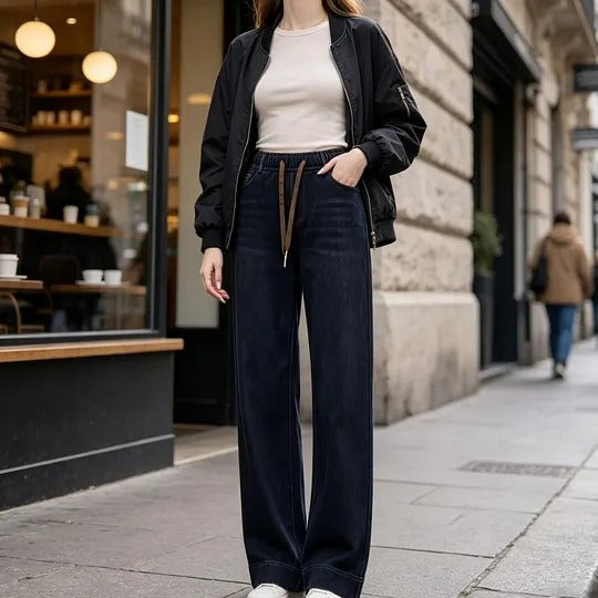 Women's Drawstring Wide Leg Pants