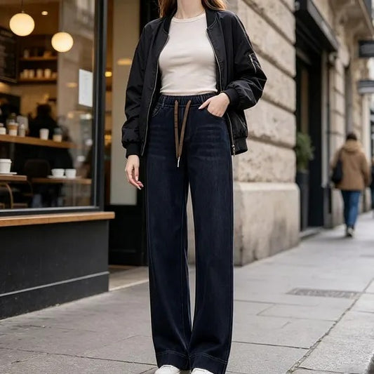 Women's Drawstring Wide Leg Pants