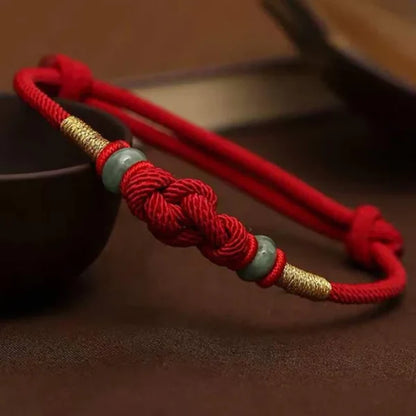 Adjustable Braided Jade Bracelet
