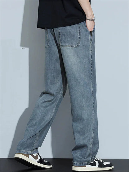 Men's Loose Straight Denim Jeans