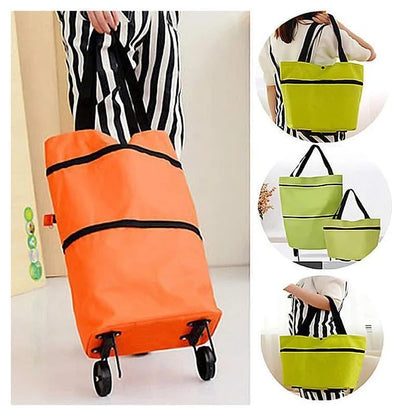 Convertible Expandable Shopping Tote with Wheels