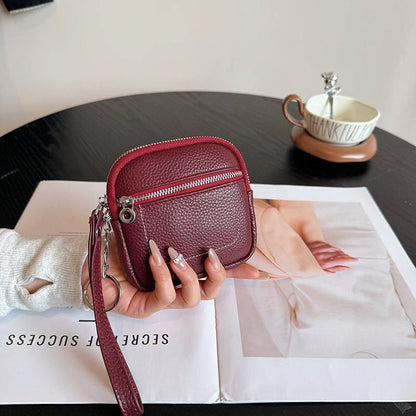 Mini Zip Coin Purse with Wrist Strap