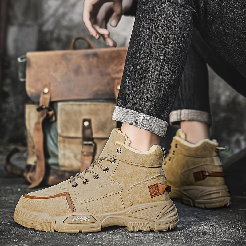Men's Lace-Up High-Top Boots