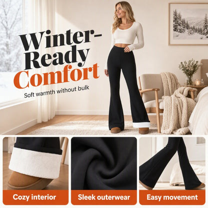 Women's Plush-Lined Flare Leggings