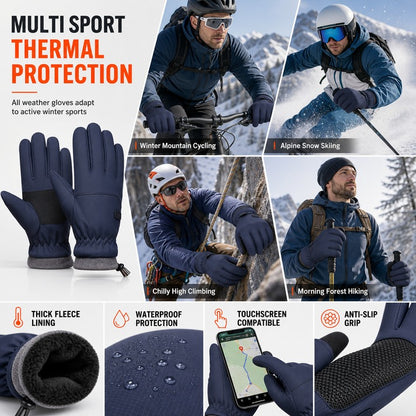 Touchscreen Gloves with Fleece-Lined Cuffs