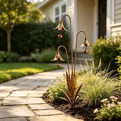Triple Bell Flower Garden Stake