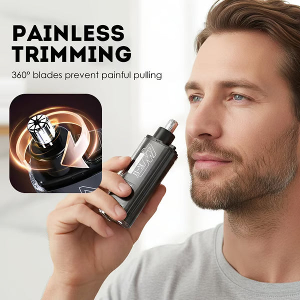 Nose and Ear Hair Trimmer with LED Display
