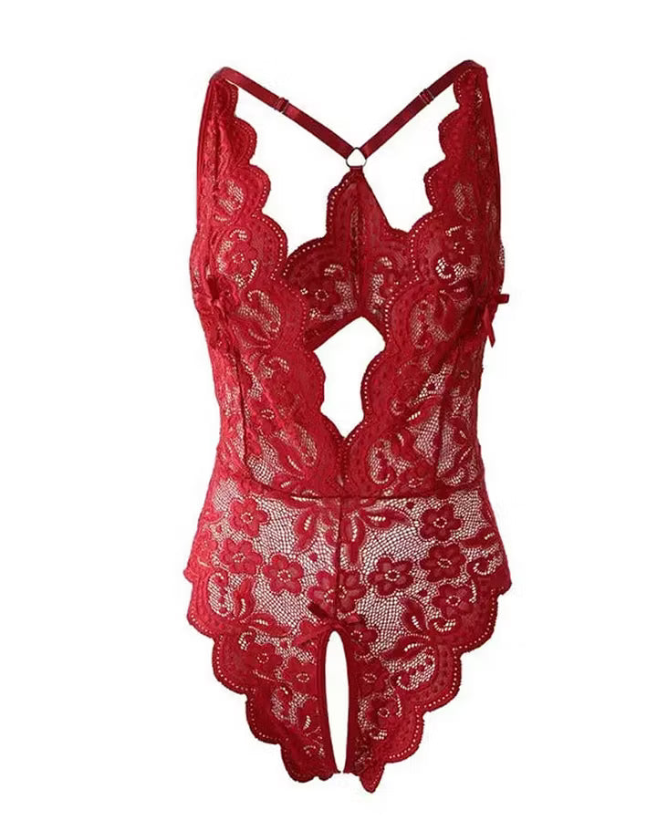 Women's Lace Cutout Bodysuit