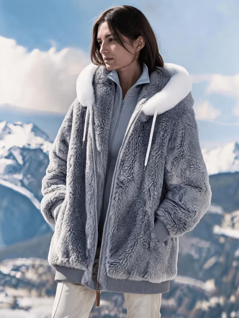 Women’s Hooded Zip-Up Coat