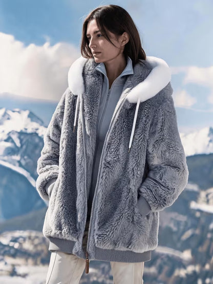 Women’s Hooded Zip-Up Coat