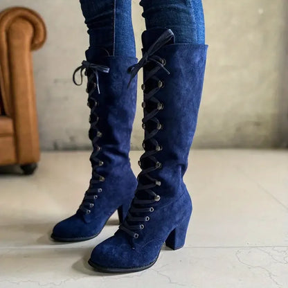 Women's Knee-High Lace-Up Boots