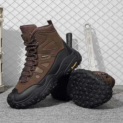 Men's High-Top Hiking Boots with Lace-Up Front