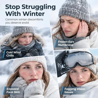 Women's Winter Hat with Face Covering and Goggles