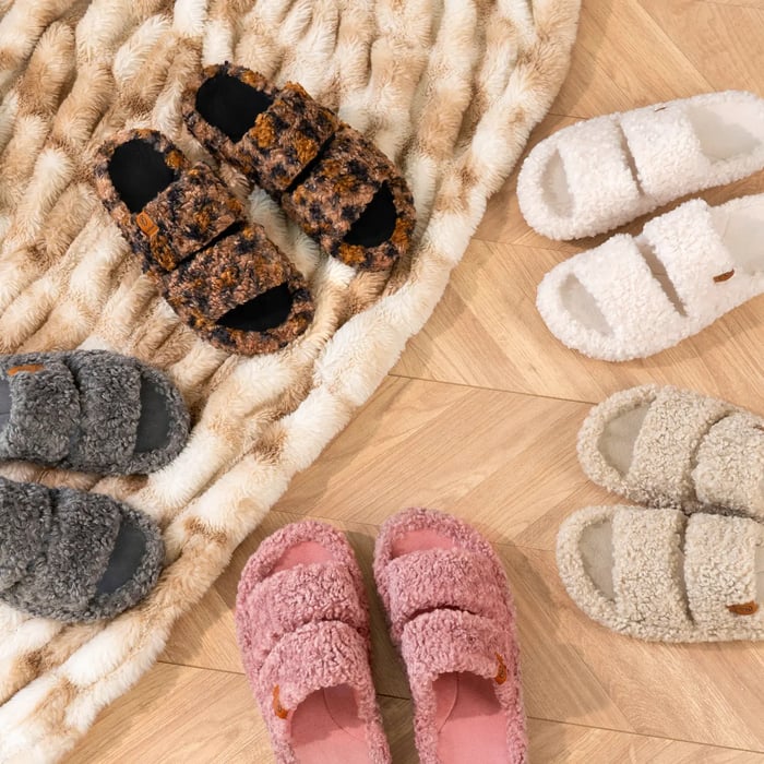 Women's Open-Toe Double-Strap Slippers