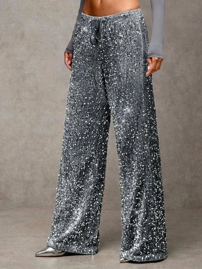 Women’s Sequin Wide-Leg Pants
