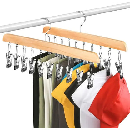 360° Rotating Multi-Clip Clothes Hanger
