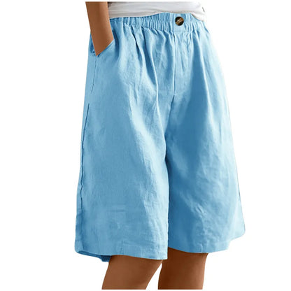 Women's Elastic Waist Bermuda Shorts